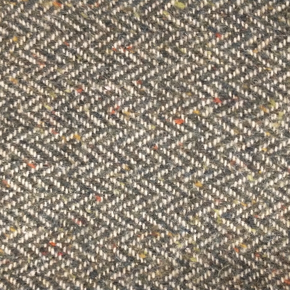 Herringbone Tweed Wool Blend Pants Italian Quality Cuffed w Single Pleat 10P - Picture 2 of 8